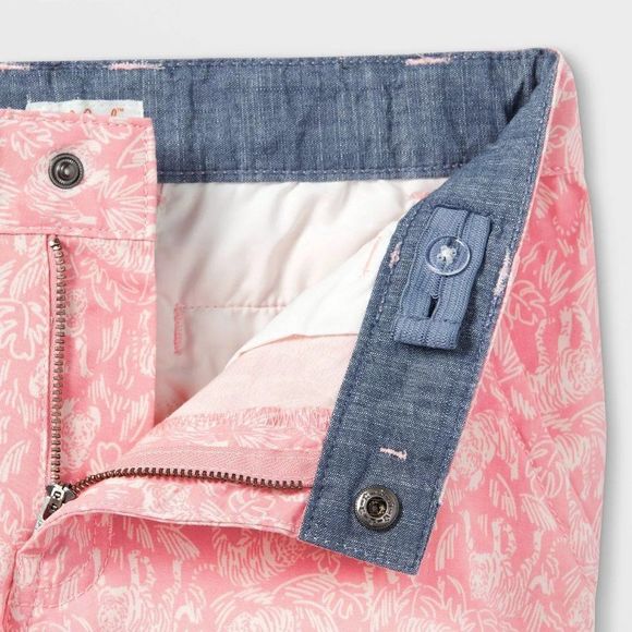 Boys' Flat Front Chino Shorts Light Pink Belt Loops Breathable Fabric NWT - Picture 3 of 6